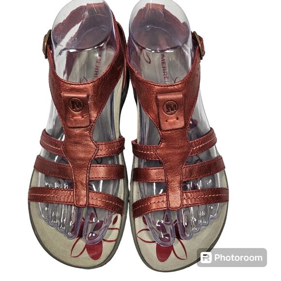 Merrell Women's Cantor Lavish Sandal Red Ochre NWOT Size 6 - Picture 2 of 12
